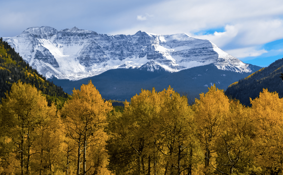 fall and mountains